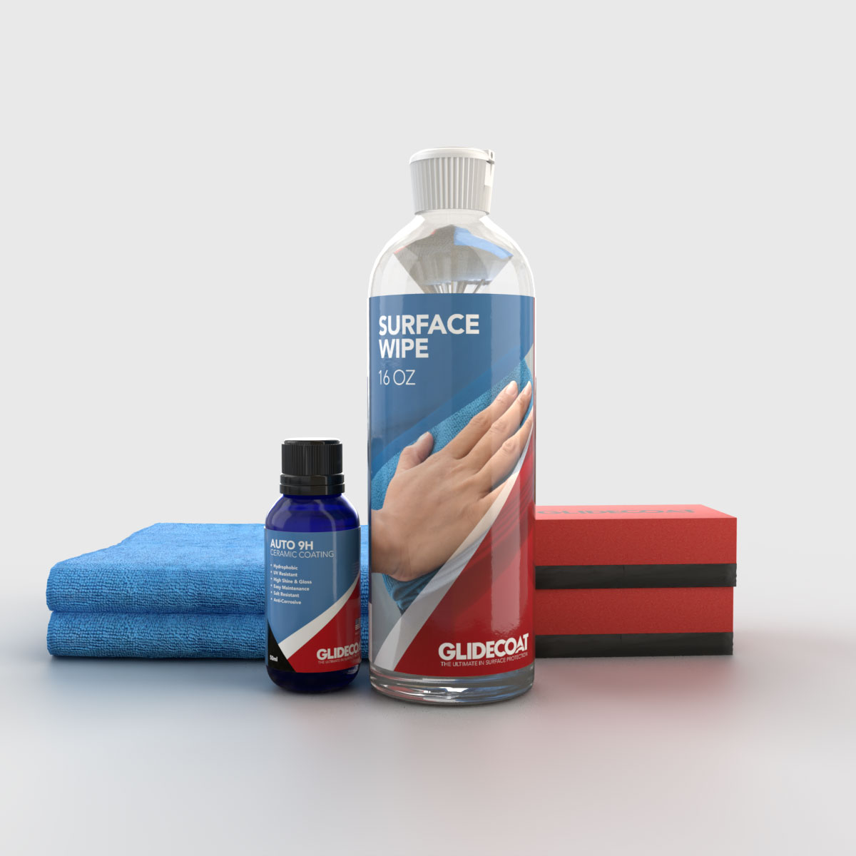 Car Ceramic Coating Kit Pro Scratch Resistant High Gloss Water Repellent  Set