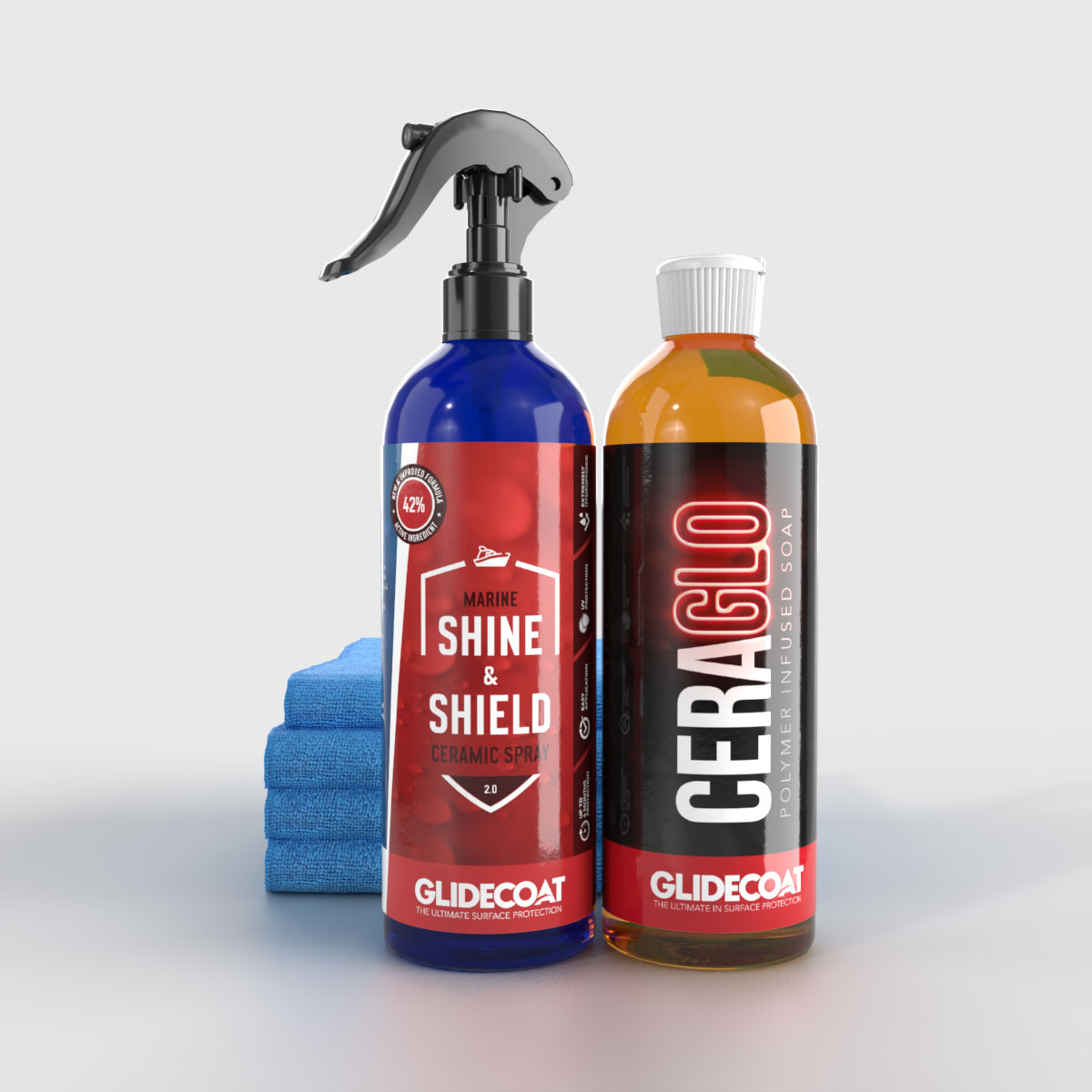 Glidecoat Marine Shine & Shield, 42% Ceramic Spray, Better than Boat Wax, Hydrophobic Spray with UV Protection, Marine Sealant Ceramic Spray, Sealant Boat Maintenance